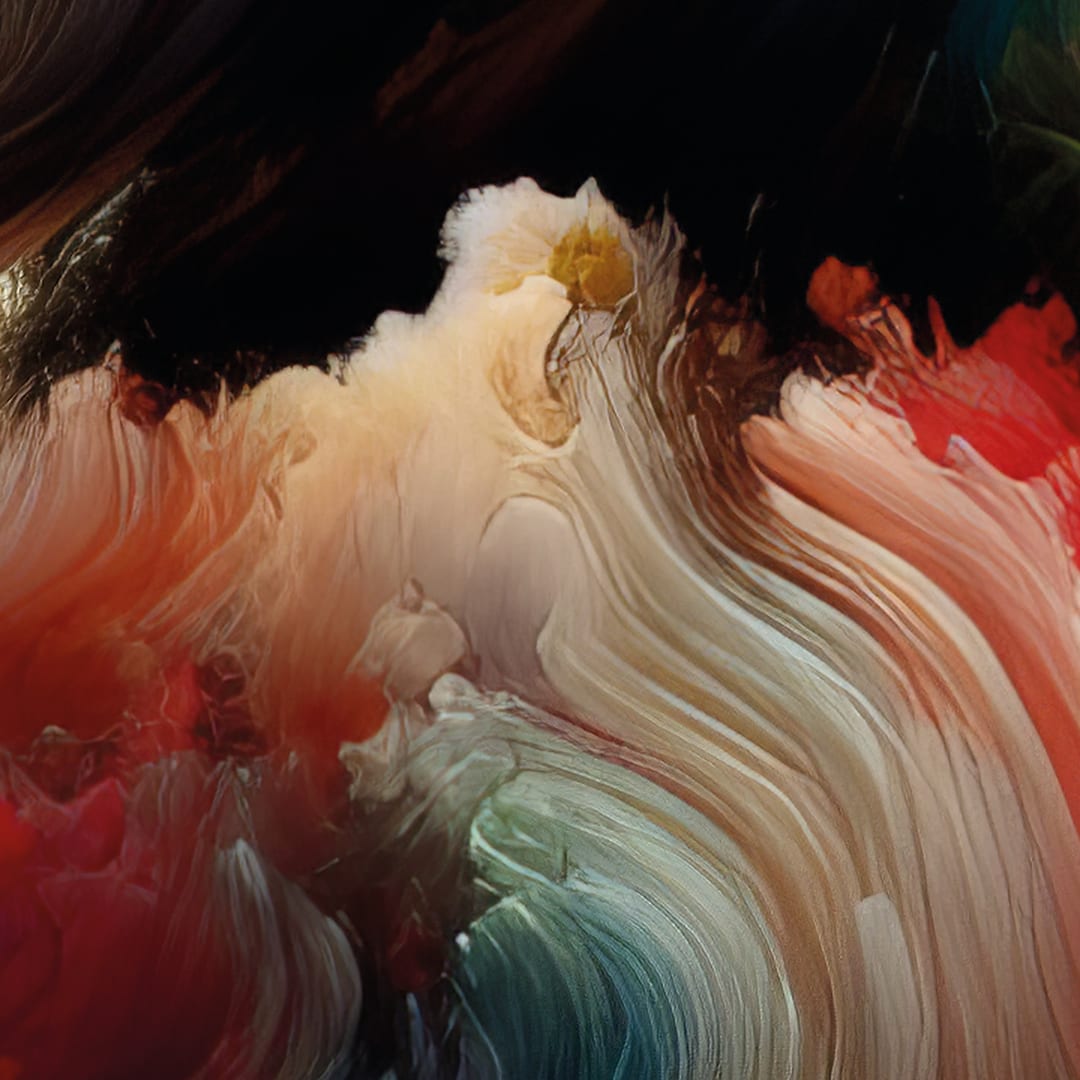 Abstract Colors On Black by Michael Quarz