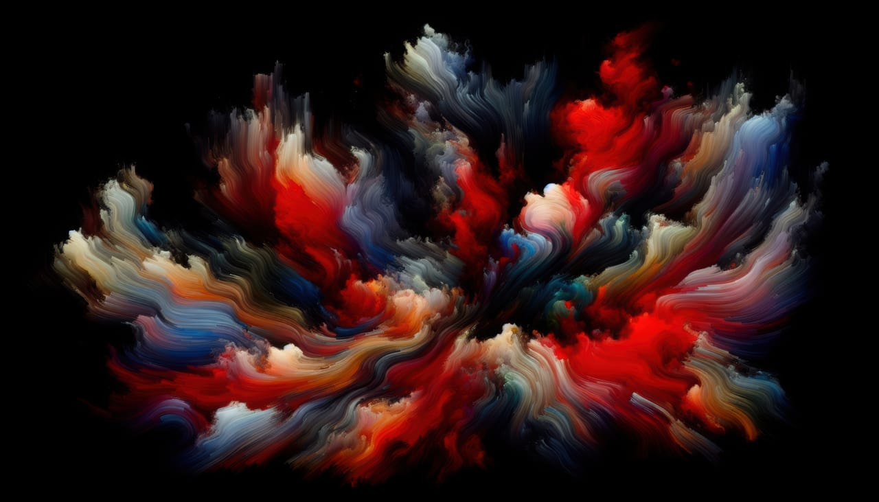 Abstract Colors On Black