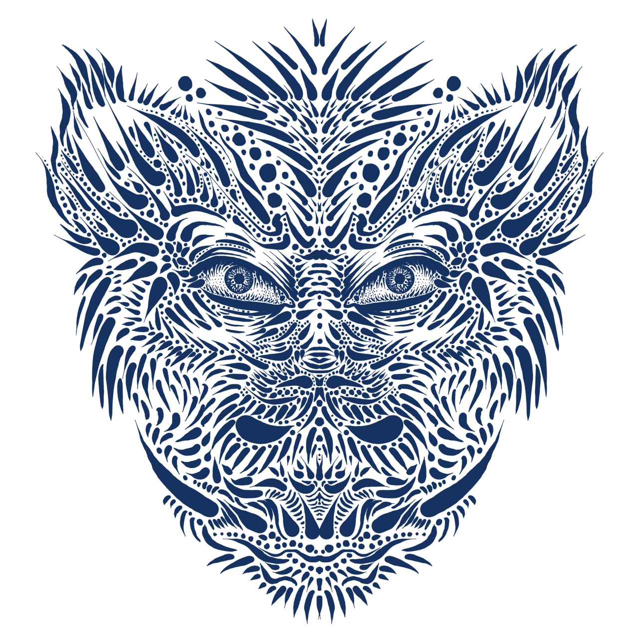 Lineart Blue 1 by Michael Quarz