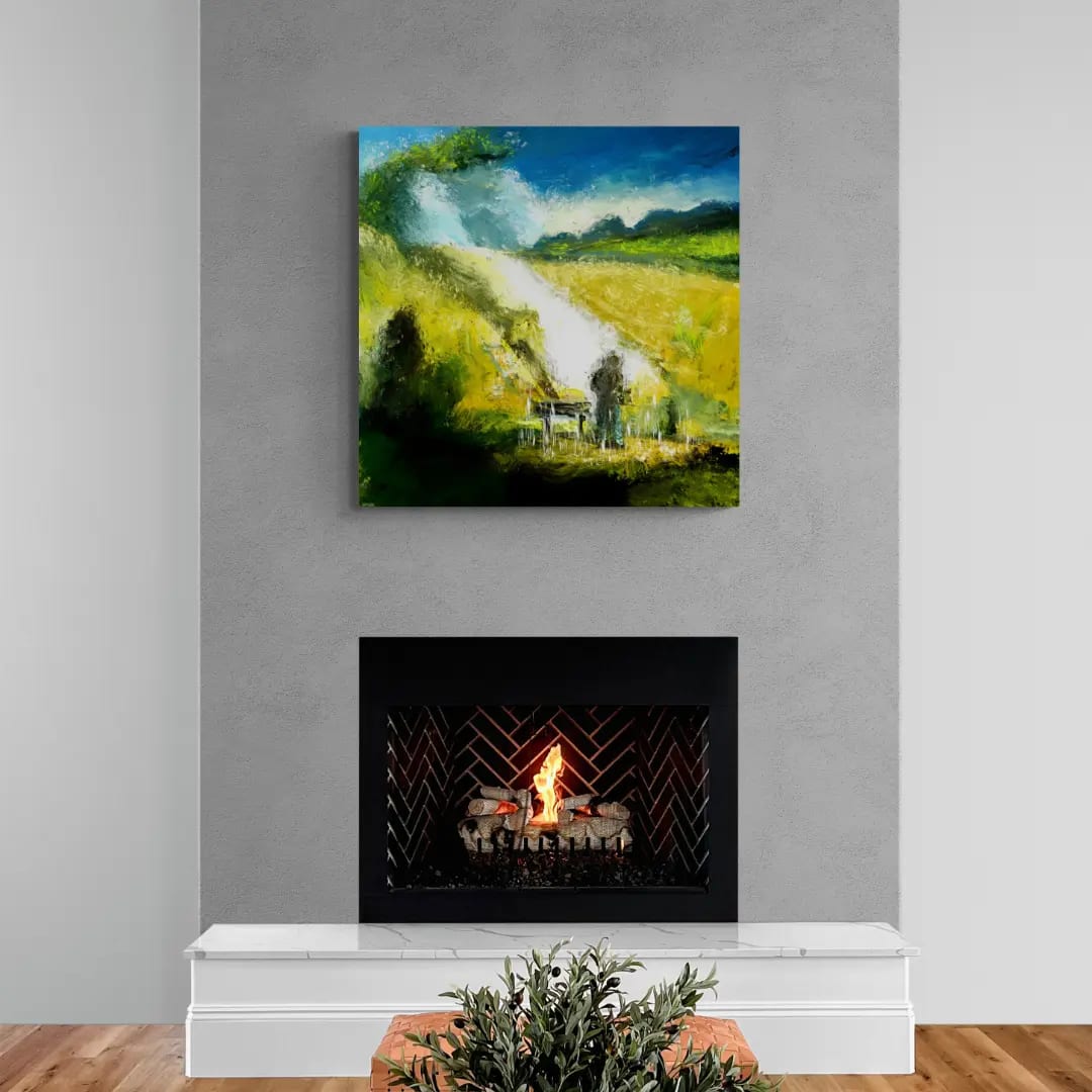 Man In Landscape by Michael Quarz