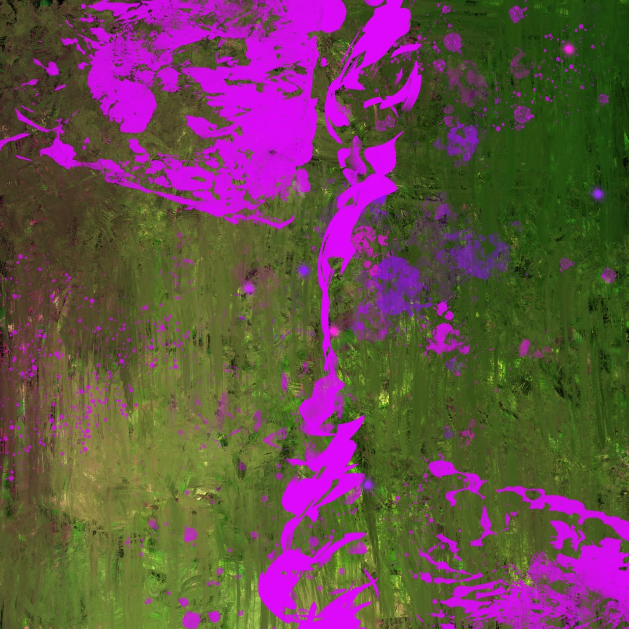 Pink On Green
