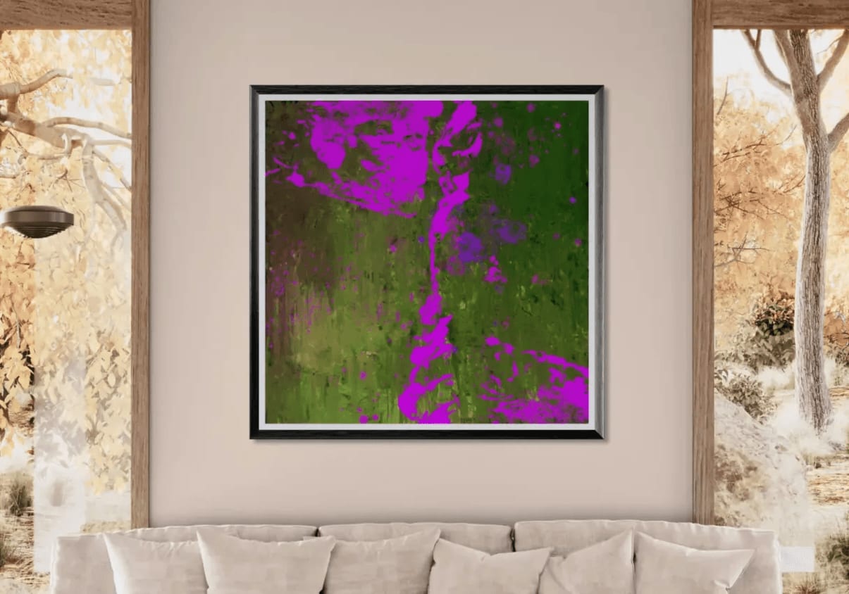 Pink On Green