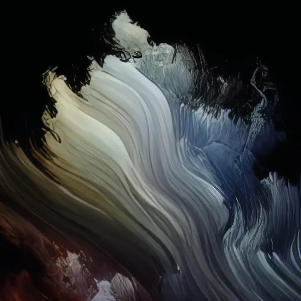 Detail des Gemäldes Abstract Colors On Black von Michael Quarz