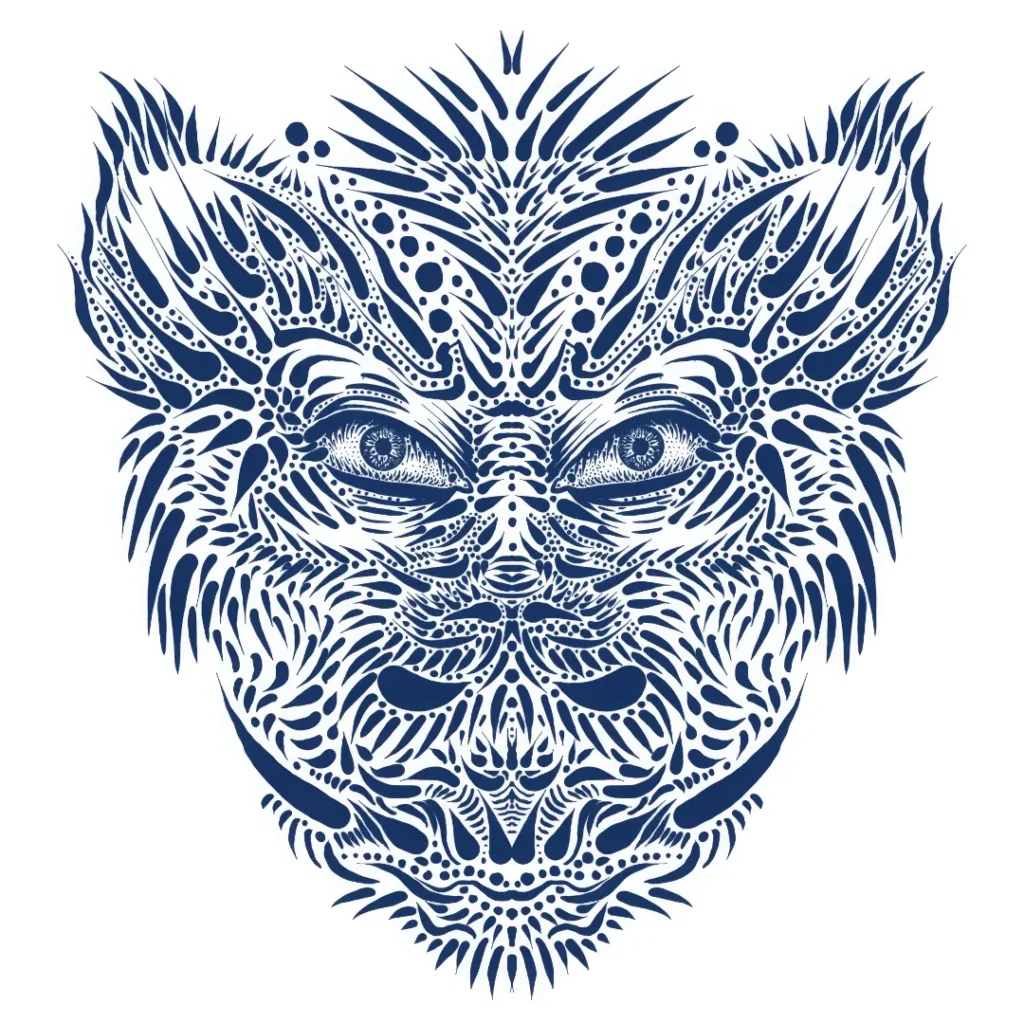 Digitales Gemälde "Lineart Blue" von Michael Quarz