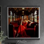 "A Moment of Glamour: The Brunette in Red" by Michael Quarz